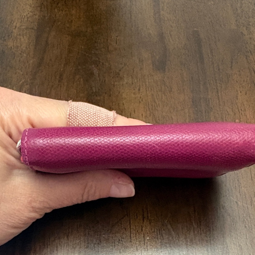 Tiffany & Co. Leather Zip Wallet Pouch Color: Raspberry in Euc. - Picture 10 of 12